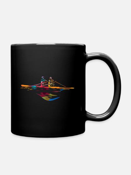 Rudern - Tasse einfarbig - Schwarz