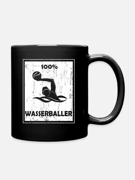 100% WASSERBALLER - Tasse einfarbig - Schwarz