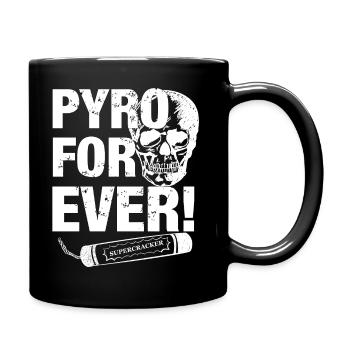 Pyro Firecracker skull - Full Colour Mug - black - Right