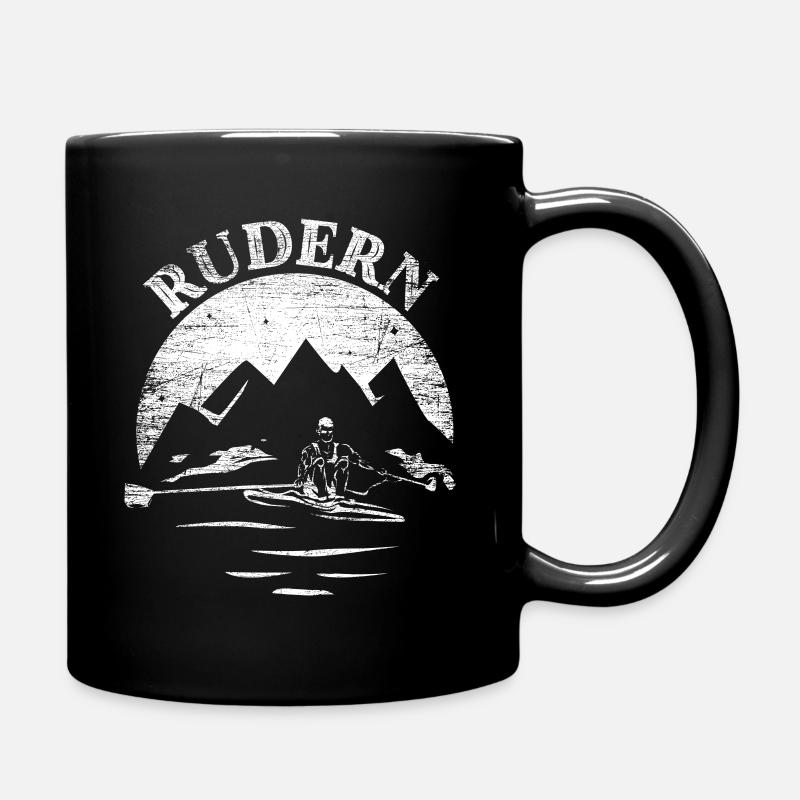 Rudern Geschenk - Tasse einfarbig - Schwarz