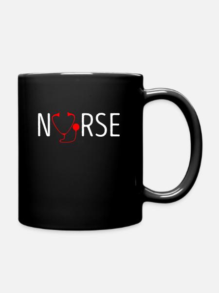 Nurse nurse - Full Colour Mug - black