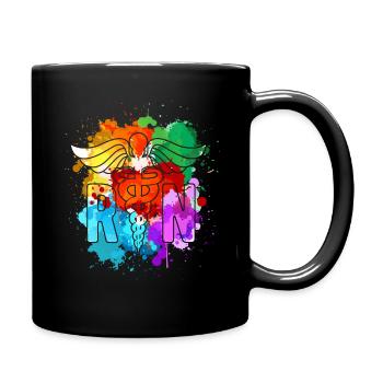 Krankenschwester Krankenpfleger - Tasse einfarbig - Schwarz - Rechts