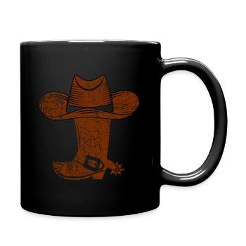 Cowboy cowboy boots - Full Colour Mug - black - Right