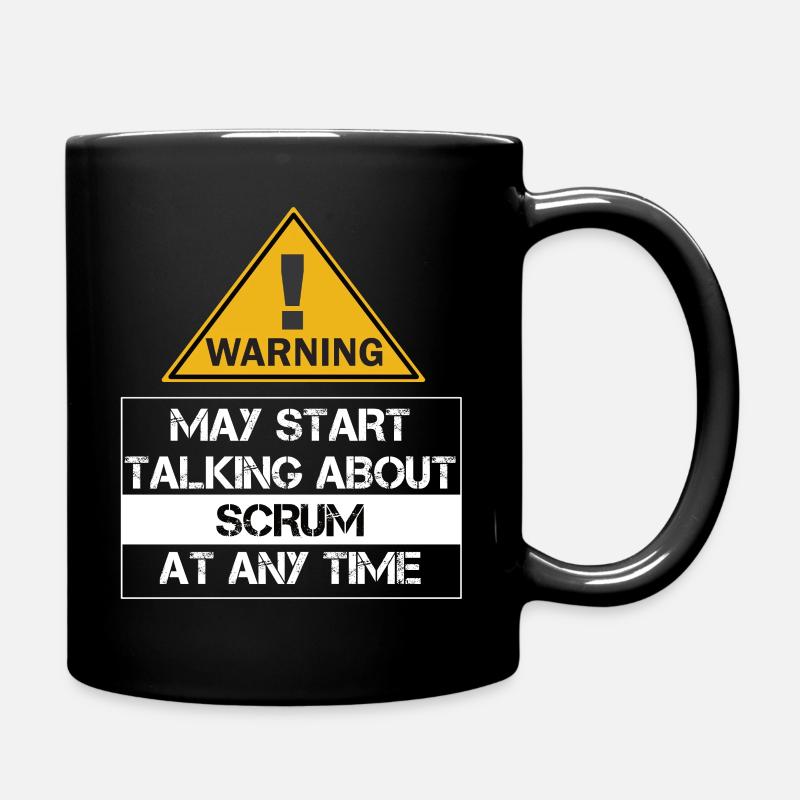 May start talking about Scrum at any time - Tasse einfarbig - Schwarz