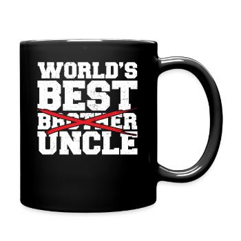 World's Best Uncle funny nephew shirt - Full Colour Mug - black - Right