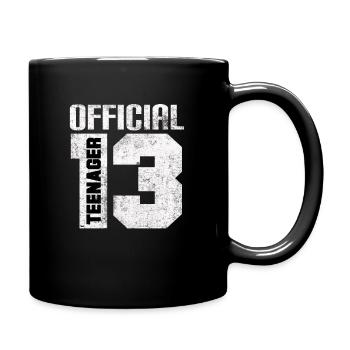 Official teenager 13 - Full Colour Mug - black - Right