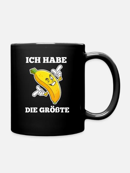 Lustiges Bananen Die Größte Banane Spruch Obst - Tasse einfarbig - Schwarz