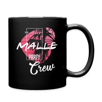 Malle Party Crew Outfit Mallorca Urlaub Design - Tasse einfarbig - Schwarz - Rechts