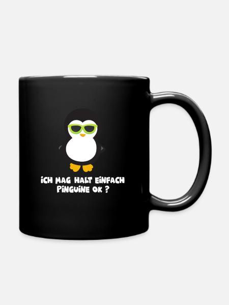 Pinguin - Tasse einfarbig - Schwarz