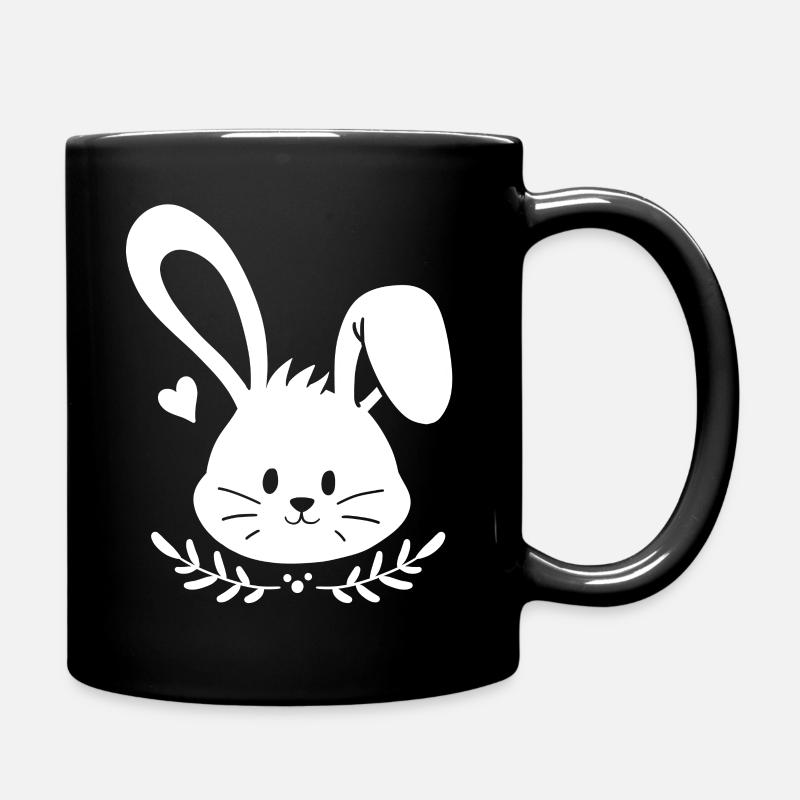 Hase Ostern - Tasse einfarbig - Schwarz