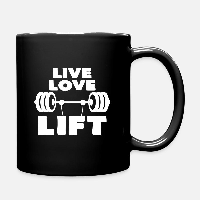 dumbbell - Full Colour Mug - black