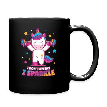 i don't sweat i sparkle - Full Colour Mug - black - Right