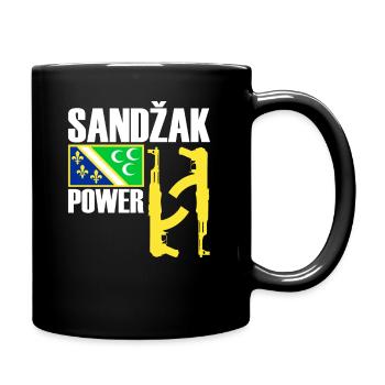 Sandzak Power, Cool Sandzak Fighter, Sandzak Flag - Full Colour Mug - black - Right