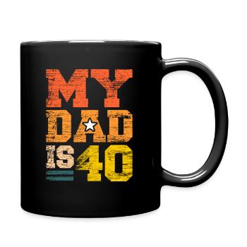 40e anniversaire - Mug uni - noir - Droite
