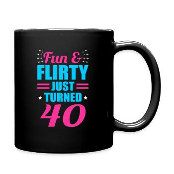 40e anniversaire - Mug uni - noir - Droite