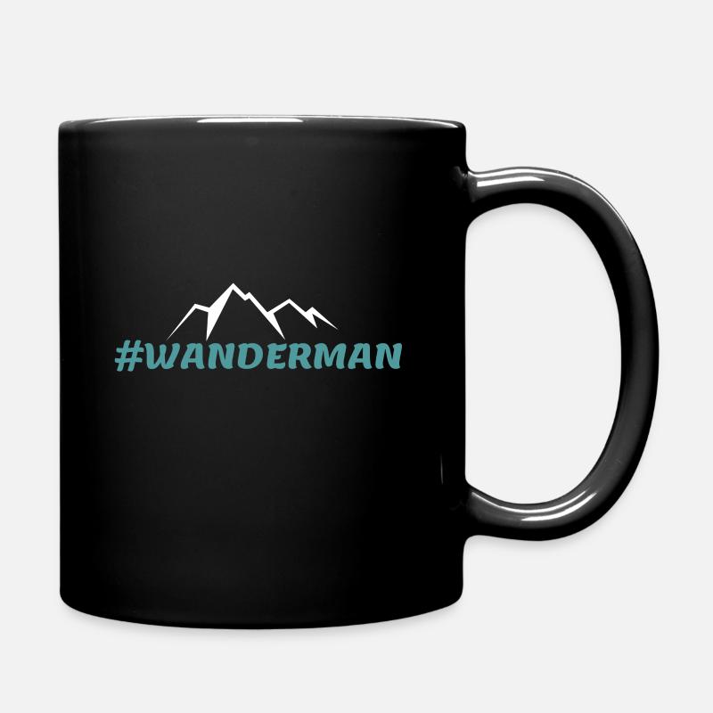 Wandern Wanderer Pilgerreise - #wanderman - Tasse einfarbig - Schwarz