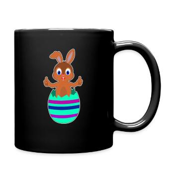 Easter Bunny Easter Bunny Easter Egg - Full Colour Mug - black - Right