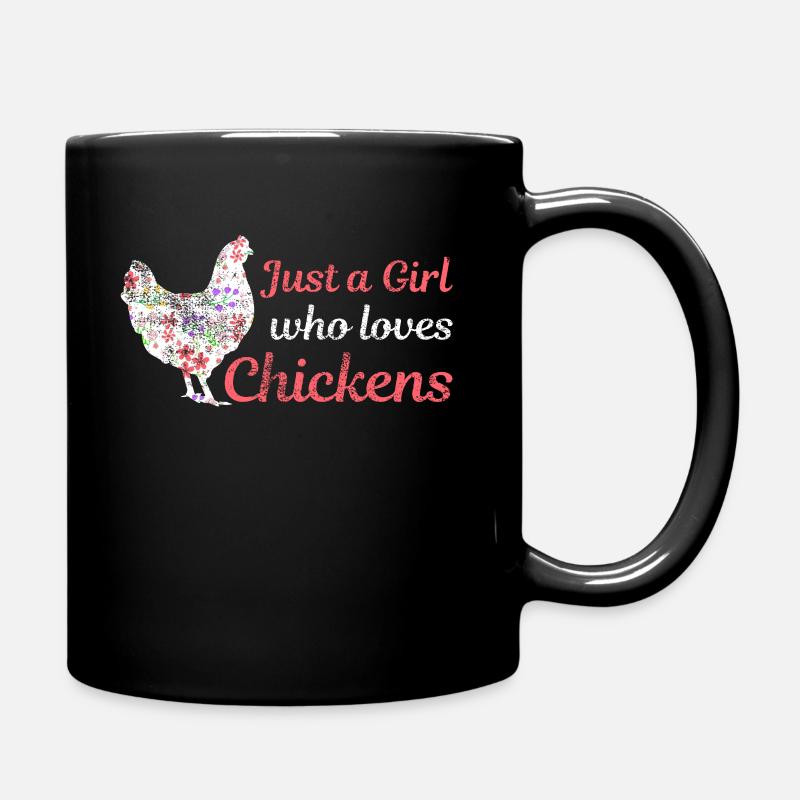 Hühner - Tasse einfarbig - Schwarz