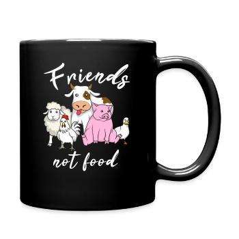 Des amis pas de la nourriture - Mug uni - noir - Droite