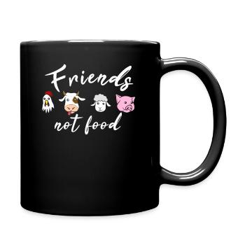 Des amis pas de la nourriture - Mug uni - noir - Droite