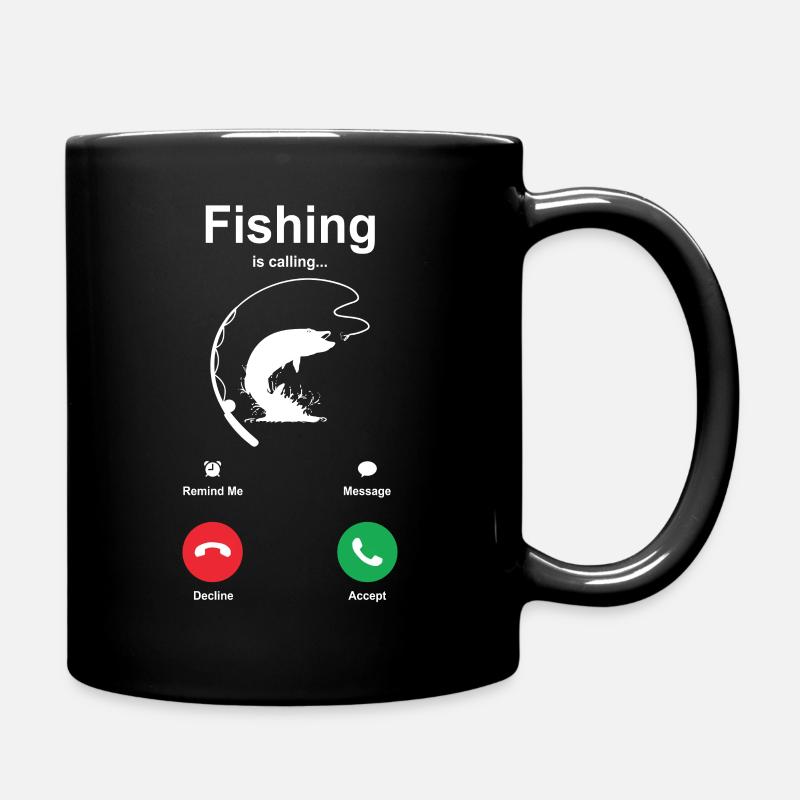 Fischen - Tasse einfarbig - Schwarz