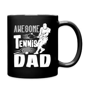 Tennis Awesome Tennis Dad - Full Colour Mug - black - Right