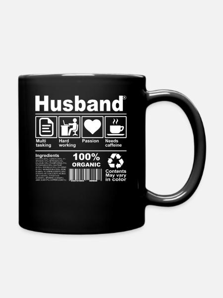 Husband - Tasse einfarbig - Schwarz