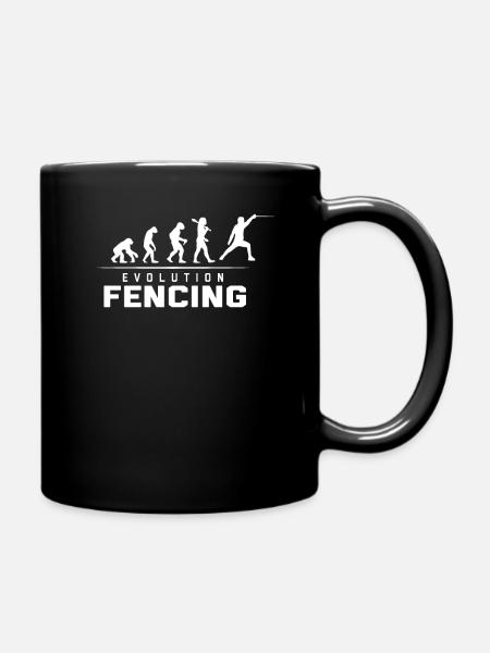 EVOLUTION OF FENCING - Tasse einfarbig - Schwarz