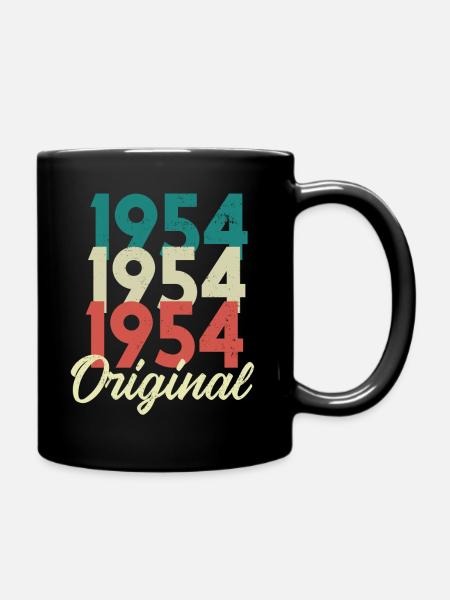 1954 Geboren Geburt Geburtstag Birthday Geschenk - Tasse einfarbig - Schwarz