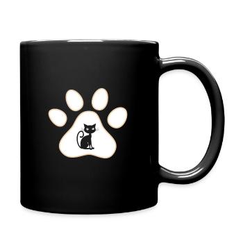 Cat cat paw gift - Full Colour Mug - black - Right