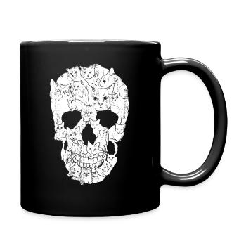 chemise adotpter crâne chat chat - Mug uni - noir - Droite