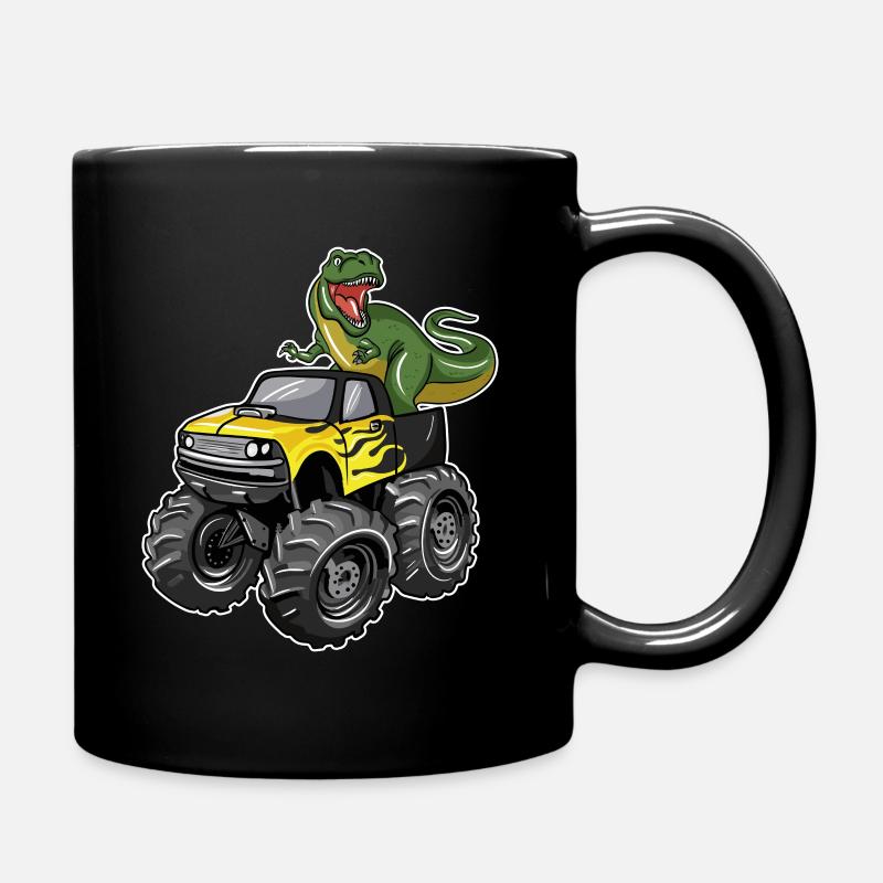 Monster Truck Dinosaur - Mug uni - noir