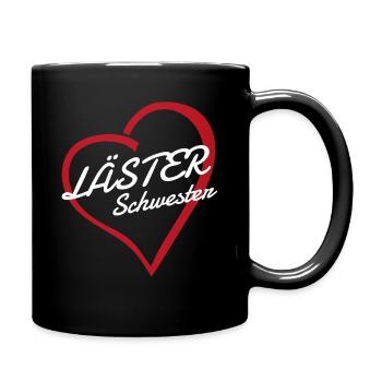 Läster Schwester Beste Freunde Lästerschwestern - Tasse einfarbig - Schwarz - Rechts
