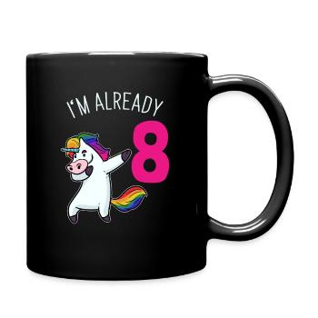 8. Unicorn Birthday - Full Colour Mug - black - Right