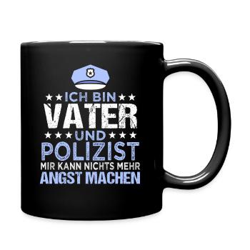 Drôle de police papa policier profession de proverbe cadeau - Mug uni - noir - Droite