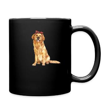 Cadeau de maman chien Golden Golden Retriever doux - Mug uni - noir - Droite