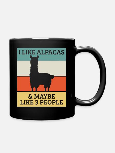 Alpaca - Full Colour Mug - black