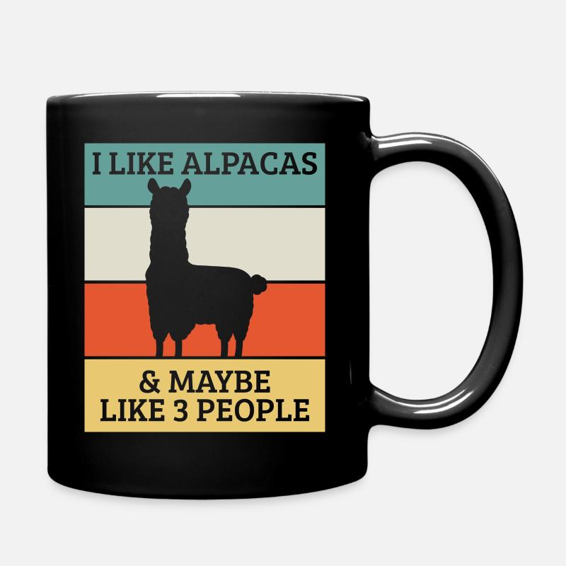 Alpaca - Full Colour Mug - black