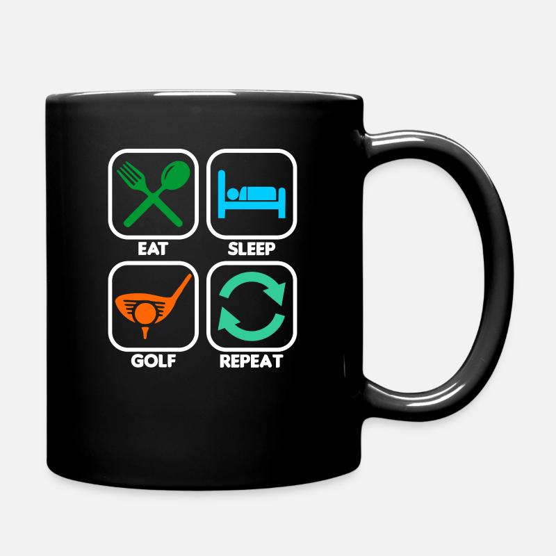 Golfer Golf - Tasse einfarbig - Schwarz