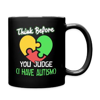 Autismusbewusstsein Ich habe Autismus - Tasse einfarbig - Schwarz - Rechts