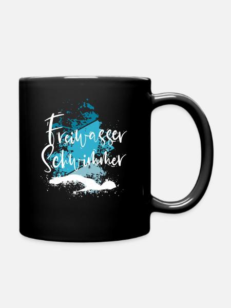 Schwimmen - Tasse einfarbig - Schwarz