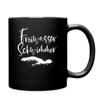 Schwimmen - Tasse einfarbig - Schwarz - Rechts