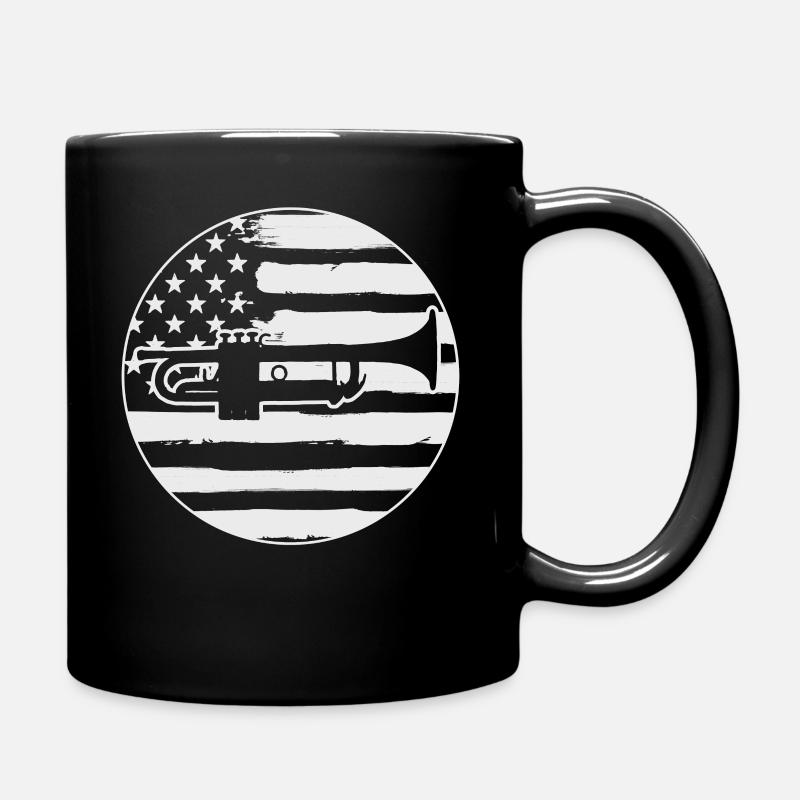 Trompete Trompeter - Tasse einfarbig - Schwarz