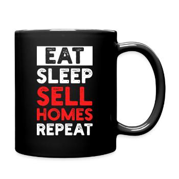 Immobilienmakler - Tasse einfarbig - Schwarz - Rechts