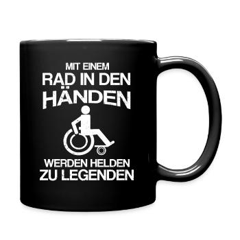 MIT EINEM RAD IN DEN HÄNDEN - Tasse einfarbig - Schwarz - Rechts