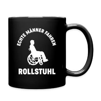 ECHTE MÄNNER FAHREN ROLLSTUHL - Tasse einfarbig - Schwarz - Rechts