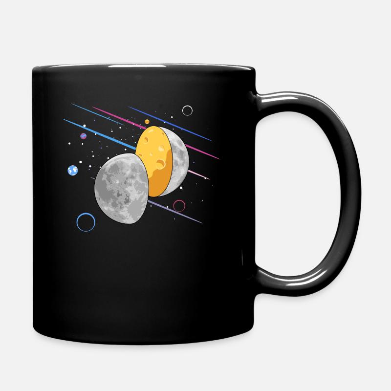 Jour de l'espace drôle de Cheese Moon - Mug uni - noir