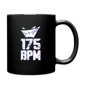 175 150 BPM Hardstyle Raver Trance House Techno - Full Colour Mug - black - Right