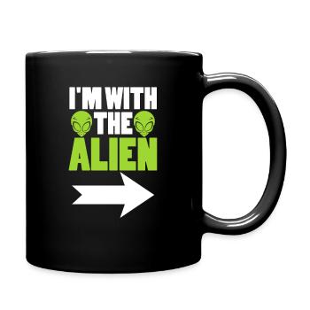 Alien - Tasse einfarbig - Schwarz - Rechts