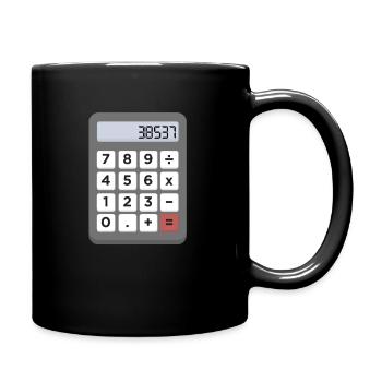 Lesbe Taschenrechner Schule Mathe Schüler Lehrer - Tasse einfarbig - Schwarz - Rechts
